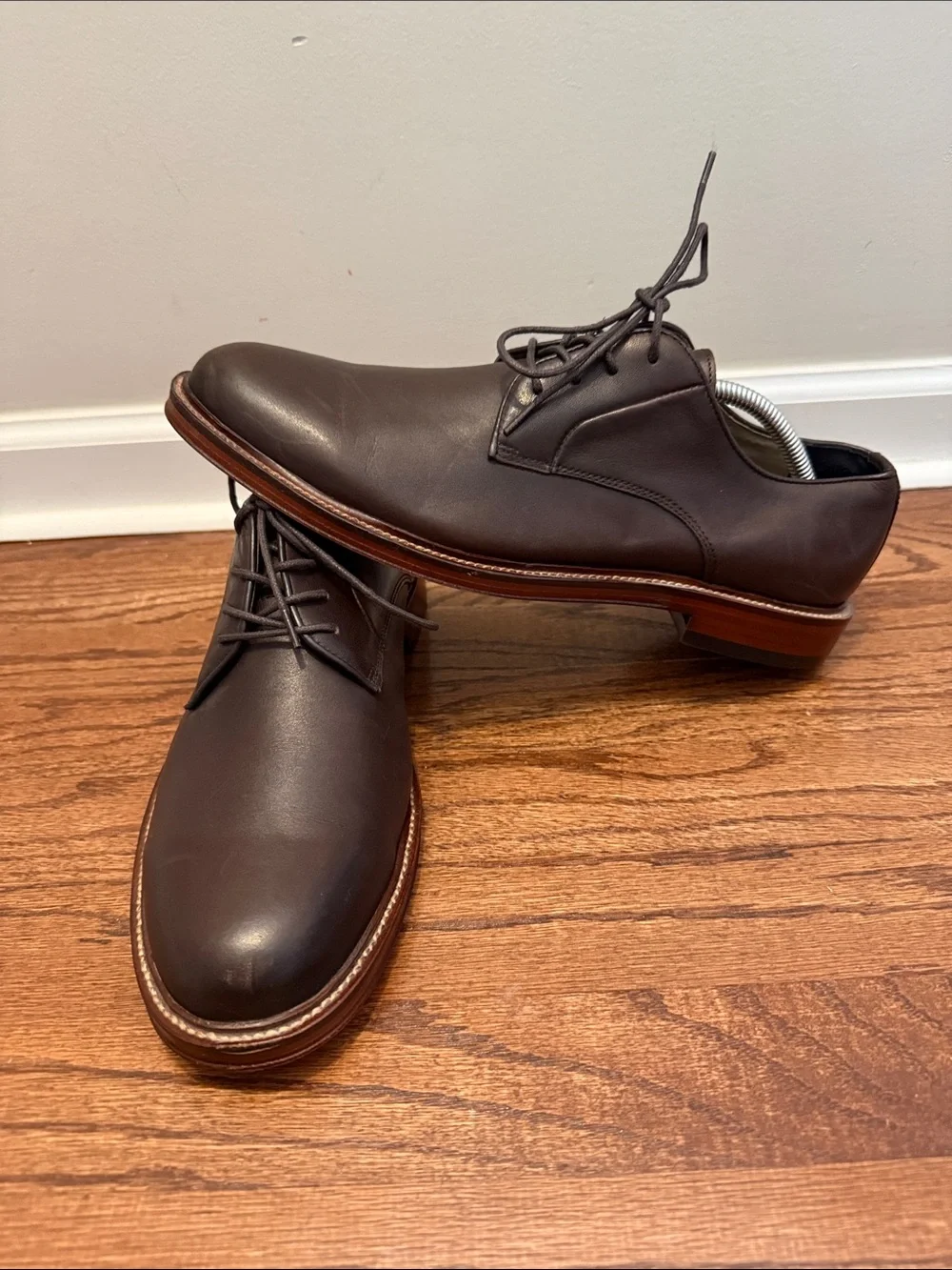 Banana Republic Ortholite Dark Brown Genuine Italian Leather Upper Oxfords